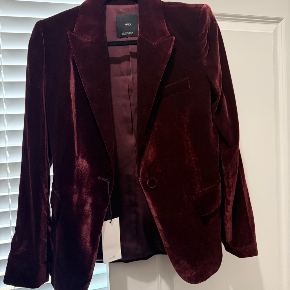 Mango Rich Burgundy Blazer